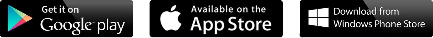 Google Play, iOS App Store, Windows Store
